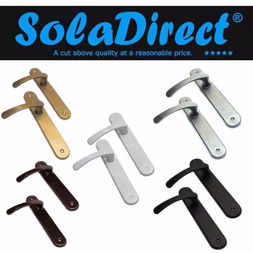 Sola Silver Interior Door Handle Set with Sleek Lever Design and Backplate – 2