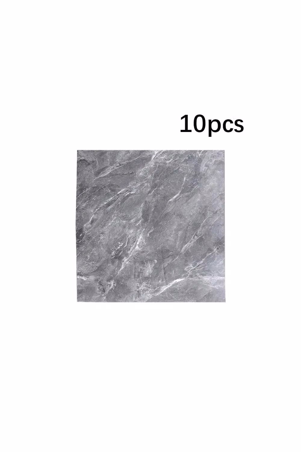 Living and Home 10pcs Self-Adhesive Earl Grey Marble PVC Wallpapers, Dark Grey, W/D/H: 40 x 40 x 40 cm – 3