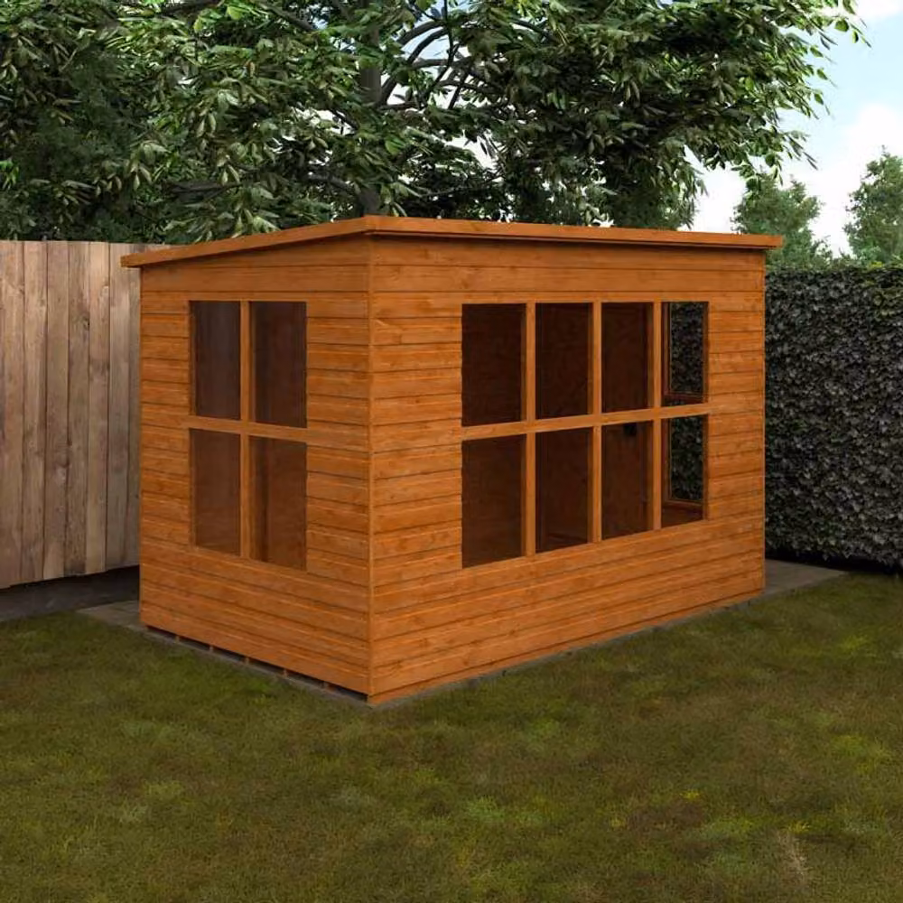 Buttercup Farm Penthouse 12mm Wooden Shed in Burnt Orange – 2
