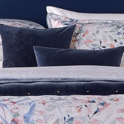 Christy Jaipur Luxury Velvet Square Cushion in Blue, 45 x 45 cm – 5