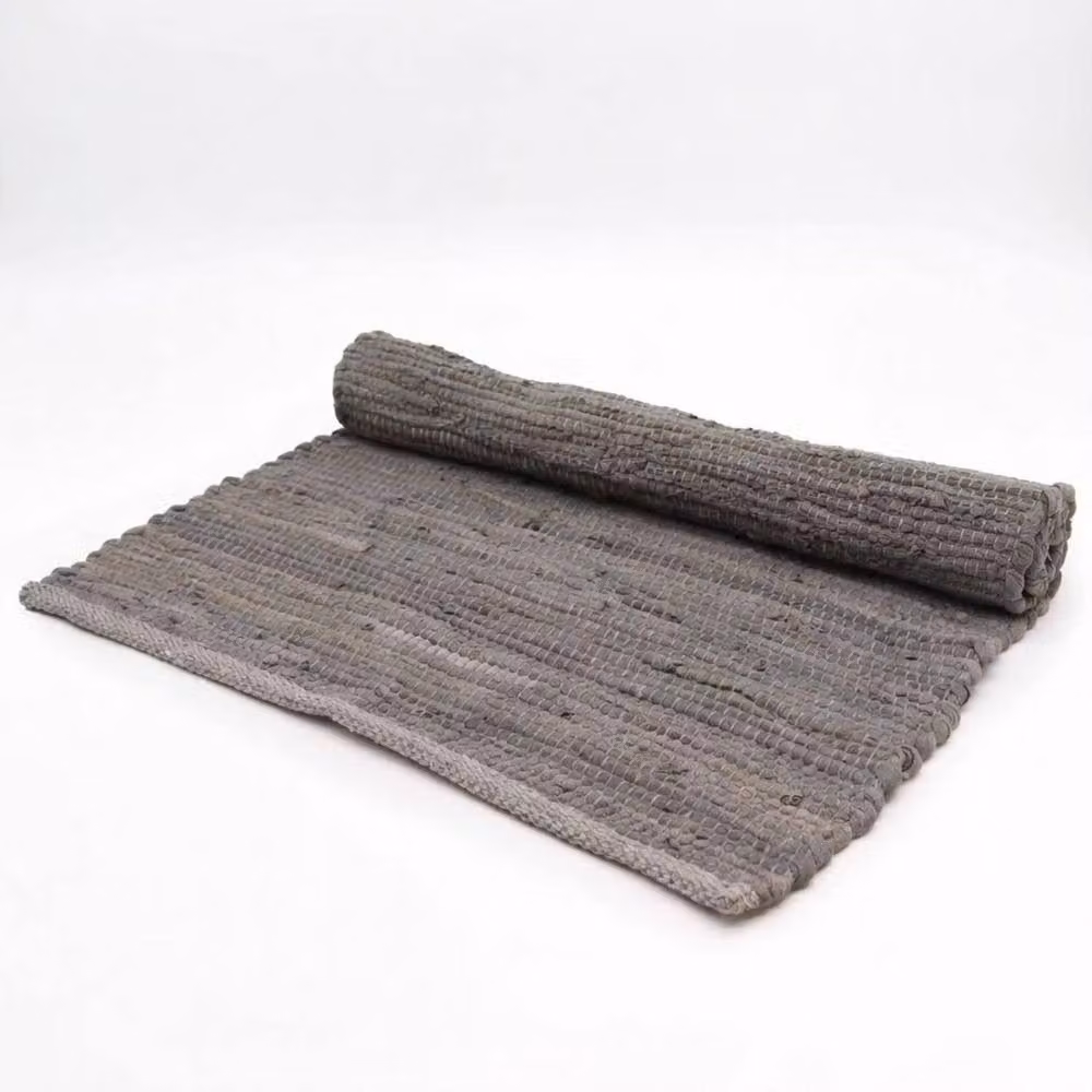 KDMD Grey Handloom Cotton Ethnic Woven Rug – 4