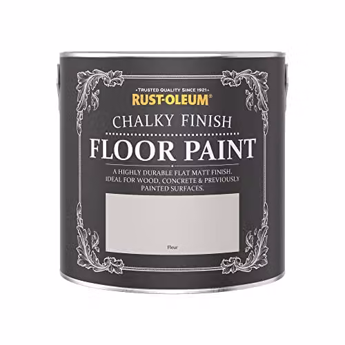 Rust-Oleum Fleur Water-Based Scratch-Proof Floor Paint in Matt Finish, Grey, 2.5 l – 2