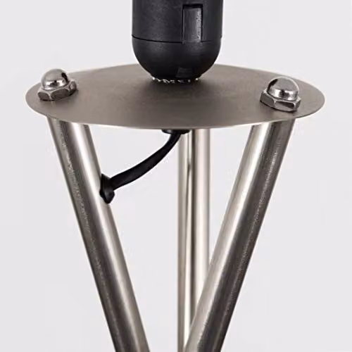 ValueLights Camden Modern Silver Metal Tripod Floor Lamp Base, Height: 136 cm – 3