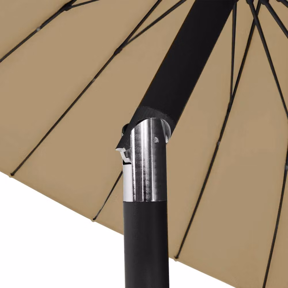 Berkfield Home Outdoor Parasol with Aluminium Pole, Beige, 270 cm – 4