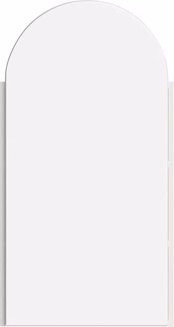 KEEPREAPER White Arched Corner Mirrored Cabinet, Wall Mounted Bathroom Storage, W: 40 cm, H: 80 cm