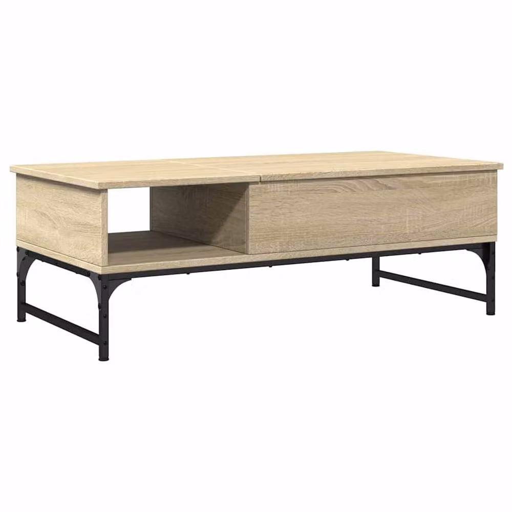 Berkfield Home Sonoma Oak Decorative Coffee Table in Light Tan, W/D/H: 100 x 50 x 35 cm – 2