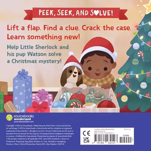 A Merry Little Mystery (Peek, Seek, & Solve) Multicolour Cardboard Book by Sourcebooks, Inc. – 2