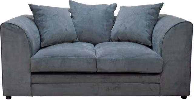 KASPO 2 Seater Modern Microfibre Fabric Sofa in Grey