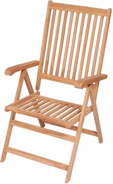 Berkfield Home Set of 2 Reclining Garden Chairs in Brown Solid Teak Wood