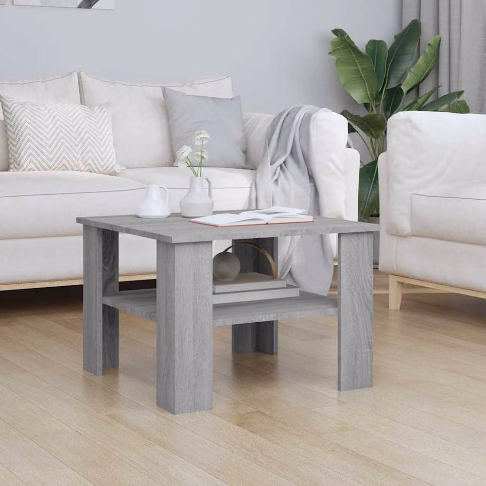 Berkfield Home Decorative Coffee Table in Grey Sonoma, W/D/H: 60 x 60 x 42 cm – 2