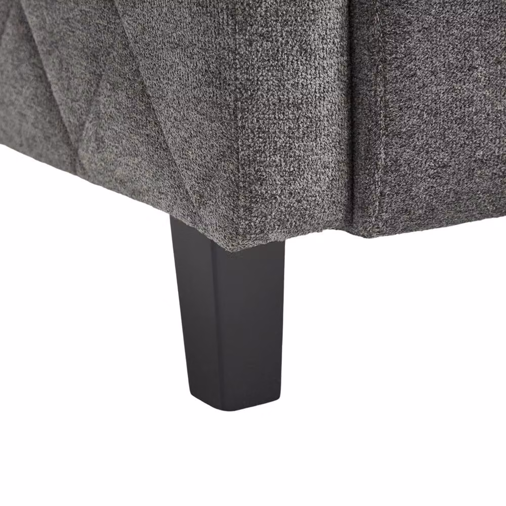 Living and Home Grey Velvet Single Recliner Sofa with Armrests – 7