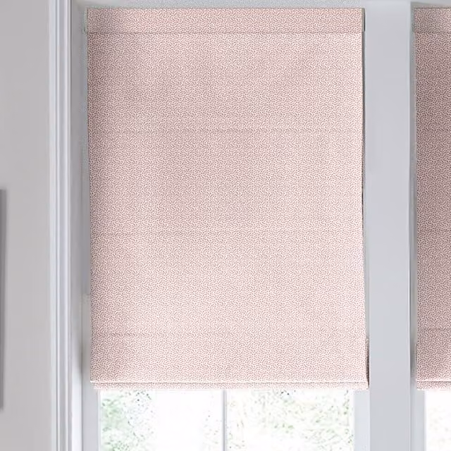 Laura Ashley Sycamore Made to Measure Blackout Roman Blind in Off White and Blush