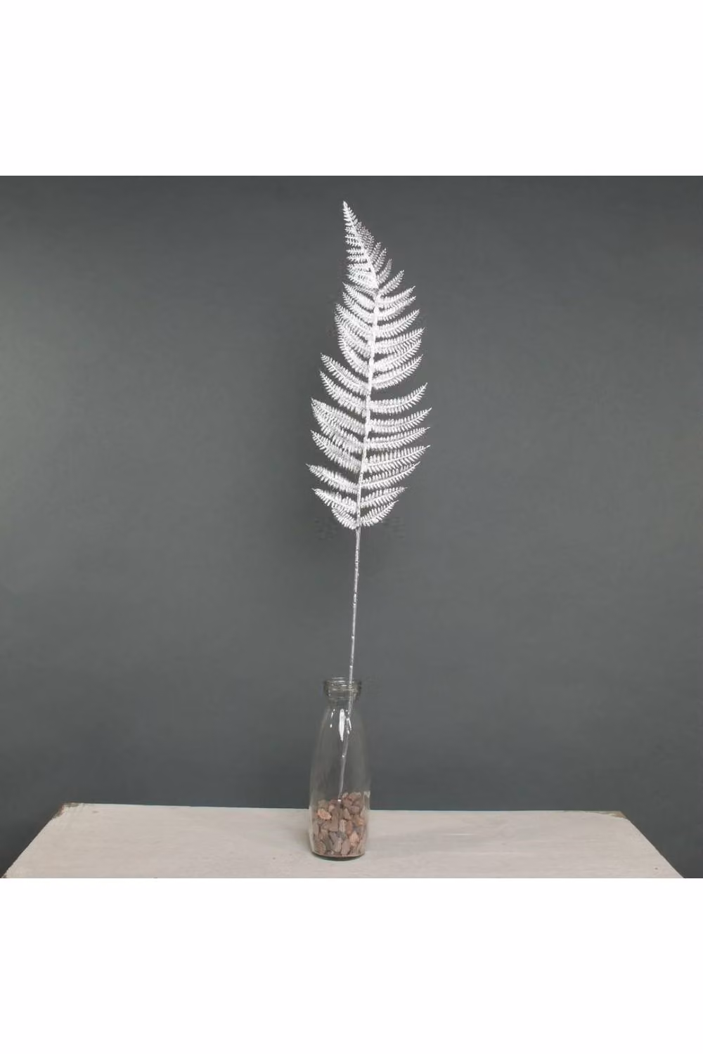 KDMD Metallic Fern Leaf Stem in Silver, 5 Pack – 2