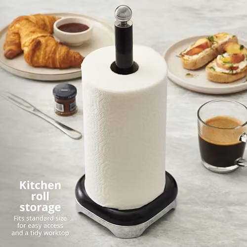 Swan Solace Freestanding Towel Pole with Weighted Base, Black – 4
