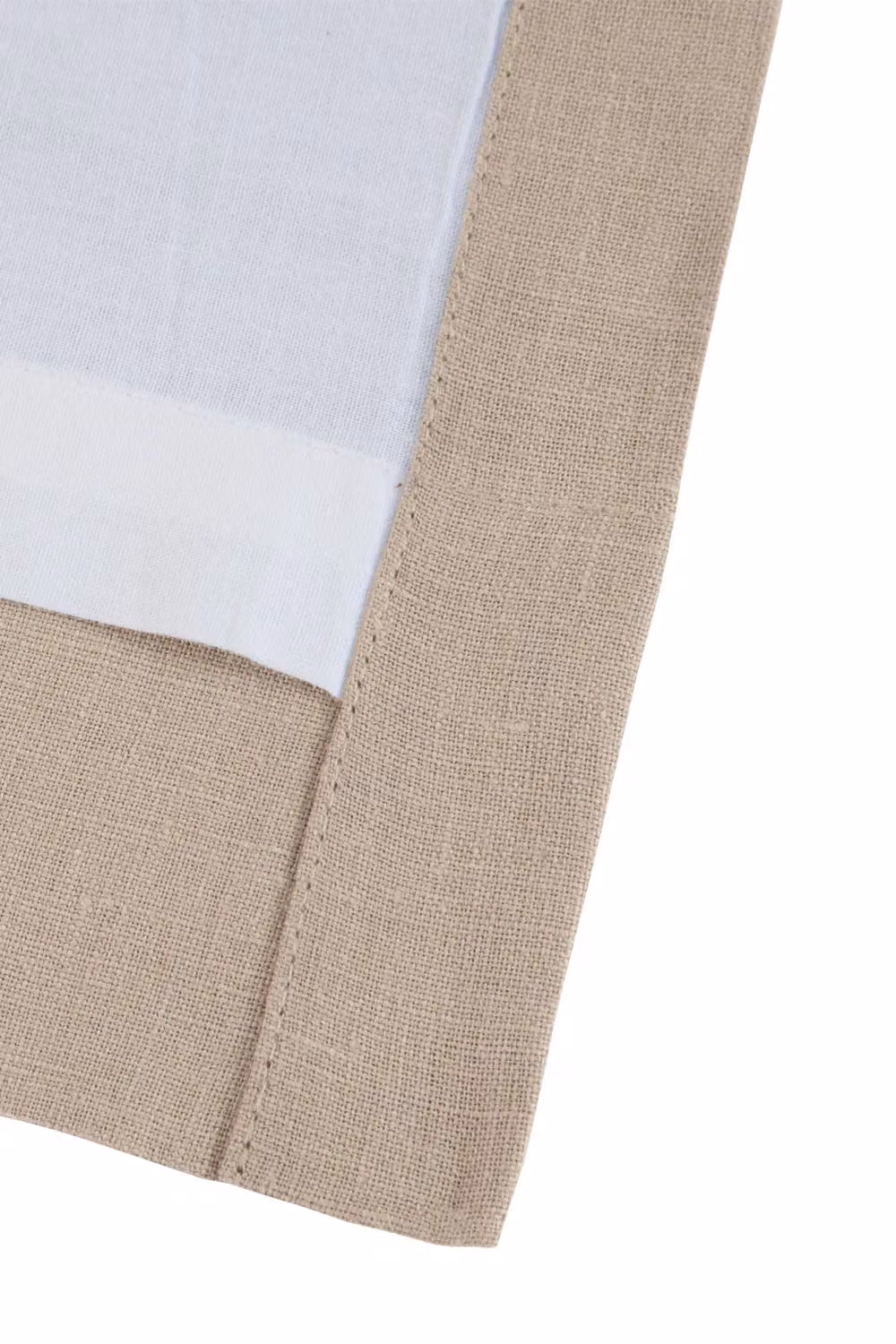 Lazy Linen Beige Pure Washed Linen Lined Eyelet Curtains, Width: 167 cm, Drop: 183 cm – 2