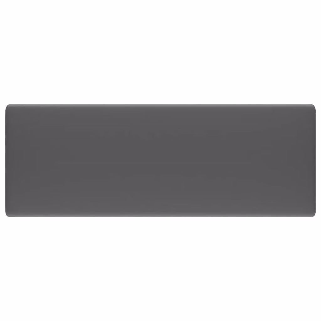 Berkfield Home Luxury Square Ceramic Countertop Basin with Overflow in Matt Dark Grey, W: 41 cm, D: 41 cm – 2