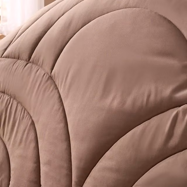 OHS Arches Quilted 7.5 Tog Duvet Set, Beige, 1.3kg
