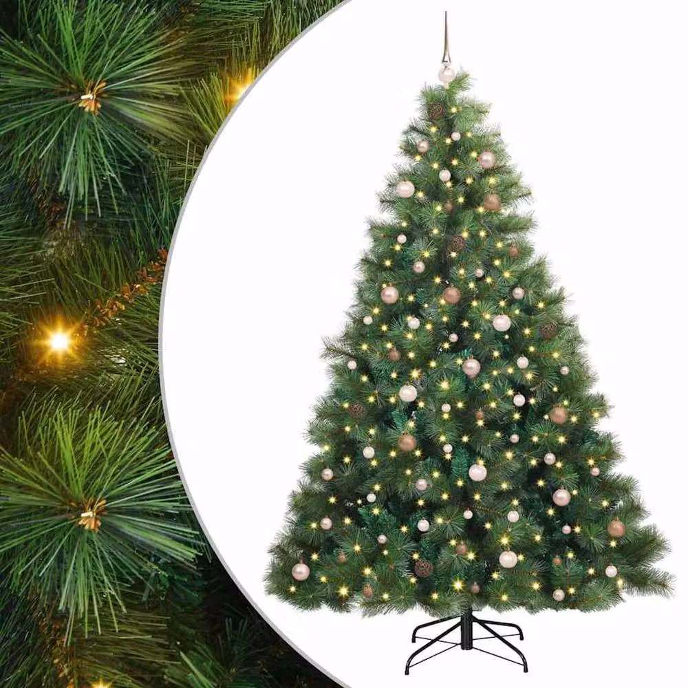 Berkfield Home Artificial Green Christmas Tree with 300 LEDs, Height: 240 cm – 2