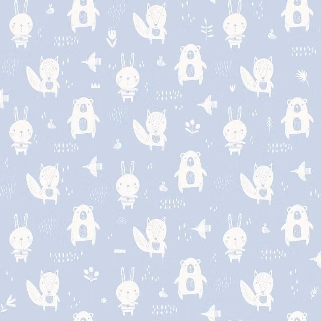 Muriva Blue Animal Print Bedroom Decor