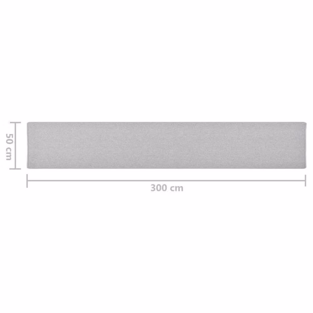 Berkfield Home Elegant Carpet Runner in Light Grey, W: 50 cm, L: 300 cm – 2