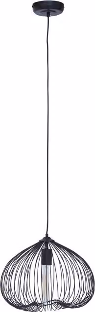 Orsina Mid-Century Metal Suspended Pendant Light in Black and Gold/Brass – 1