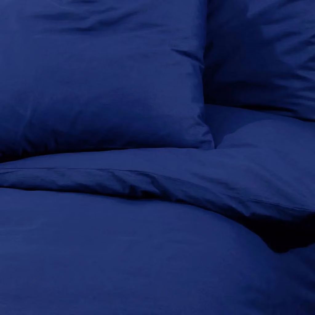 Berkfield Home Cotton Duvet Cover and Pillowcase Set, Blue, W: 260 cm, H: 220 cm – 4