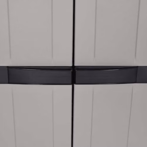 vidaXL Outdoor Storage Cabinet in Grey and Black, W/D/H: 65 x 37 x 165 cm – 4