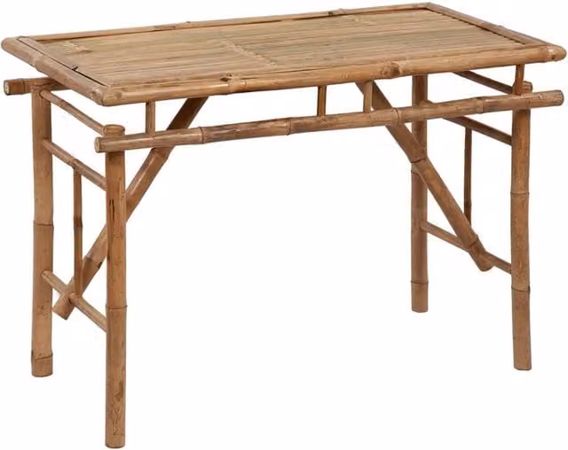 Berkfield Home Brown Bamboo Folding Garden Table, W/D/H: 115 x 50 x 75 cm