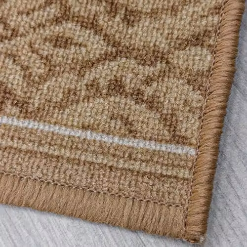 runrug Loop Pile Hallway Runner Rug in St Tropez Beige, W: 100 cm, L: 420 cm – 3