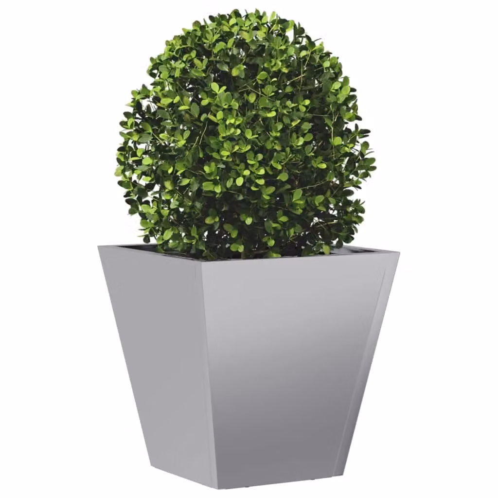 Berkfield Home Galvanised Steel Garden Planter Tubs in Grey, 2 Pack, W/D/H: 30 x 30 x 30 cm – 3