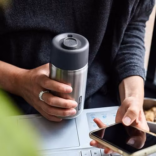 Black + Blum Insulated Stainless Steel Travel Mug with Lid, 340ml, Grey – 2