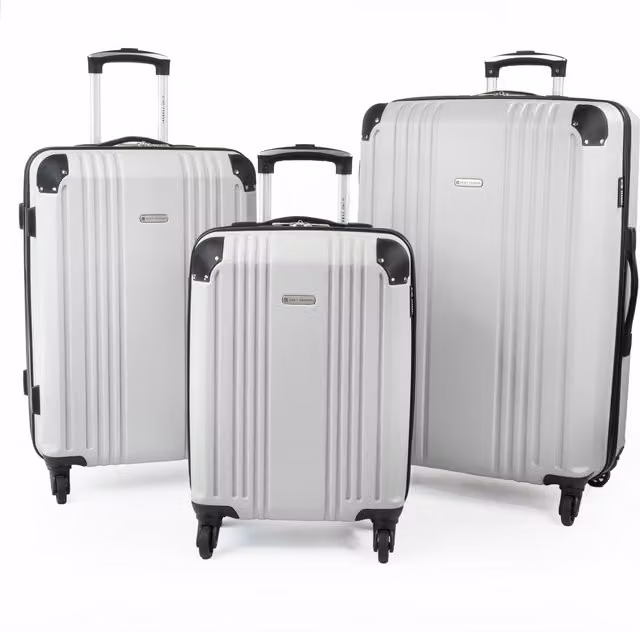 Gino Ferrari Business Travel Hard Shell Suitcase in Grey, Small Size – 1