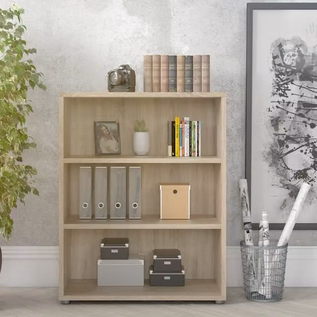 Furniture To Go Prima Bookcase with 2 Shelves in Oak Brown