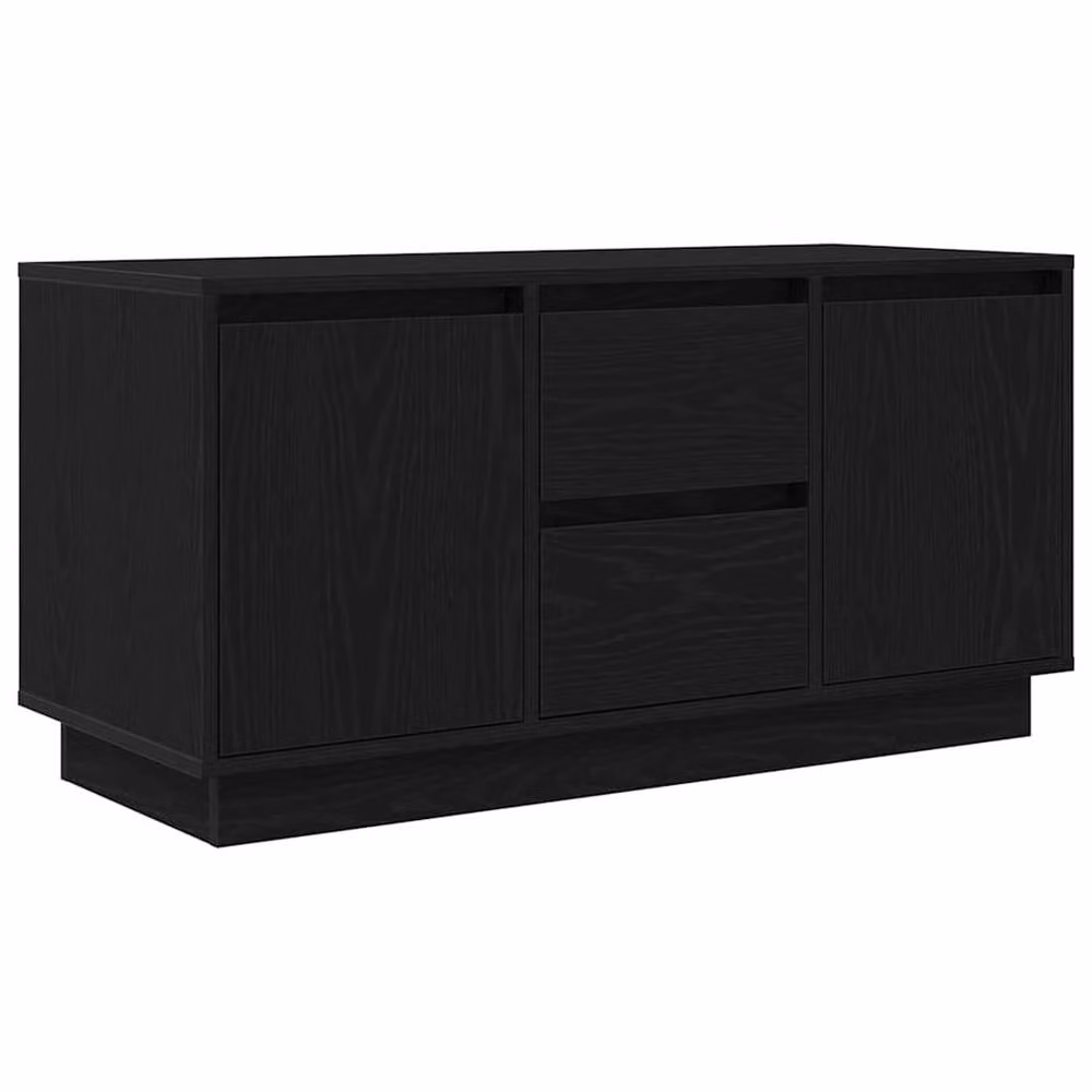Berkfield Home Modern TV Cabinet with LED Lights in Black Oak, W/D/H: 100 x 41 x 50 cm – 3