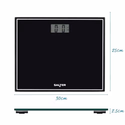 Salter Personal Glass Scales, Black – 6