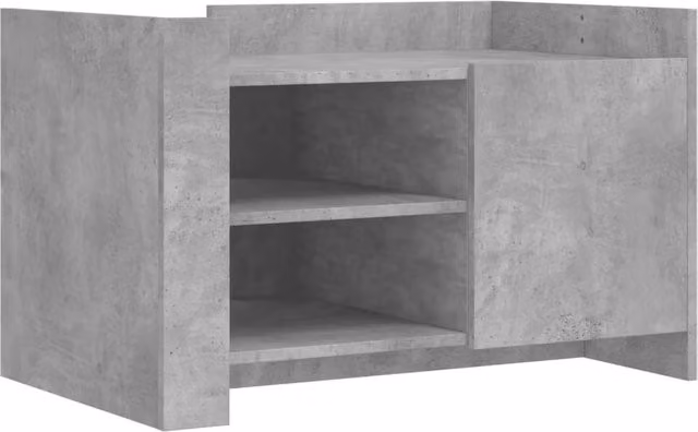 Berkfield Home Industrial Coffee Table in Concrete Grey, W/D/H: 80 x 50 x 50 cm – 1