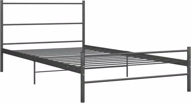 Berkfield Home Grey Metal Bed Frame W/D/H: 100 x 200 cm – 1