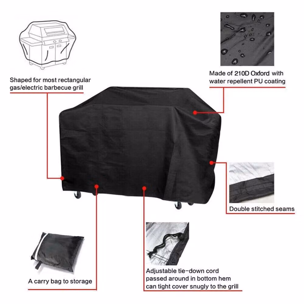 Nordara Black Polyester Garage Shelter Rain Cover and UV Protector, W: 170 cm, D: 71 cm, H: 117 cm – 5