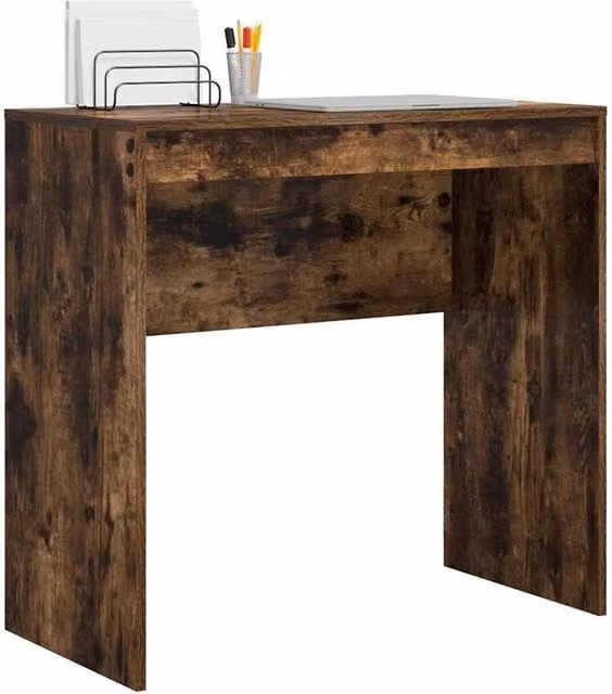 Berkfield Home Compact Writing Desk in Smoked Oak Brown, W/D/H: 80 x 50 x 76 cm – 1