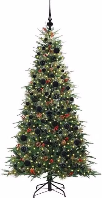 Berkfield Home Elegant Artificial Hinged Christmas Tree, Green, Height: 180 cm – 1