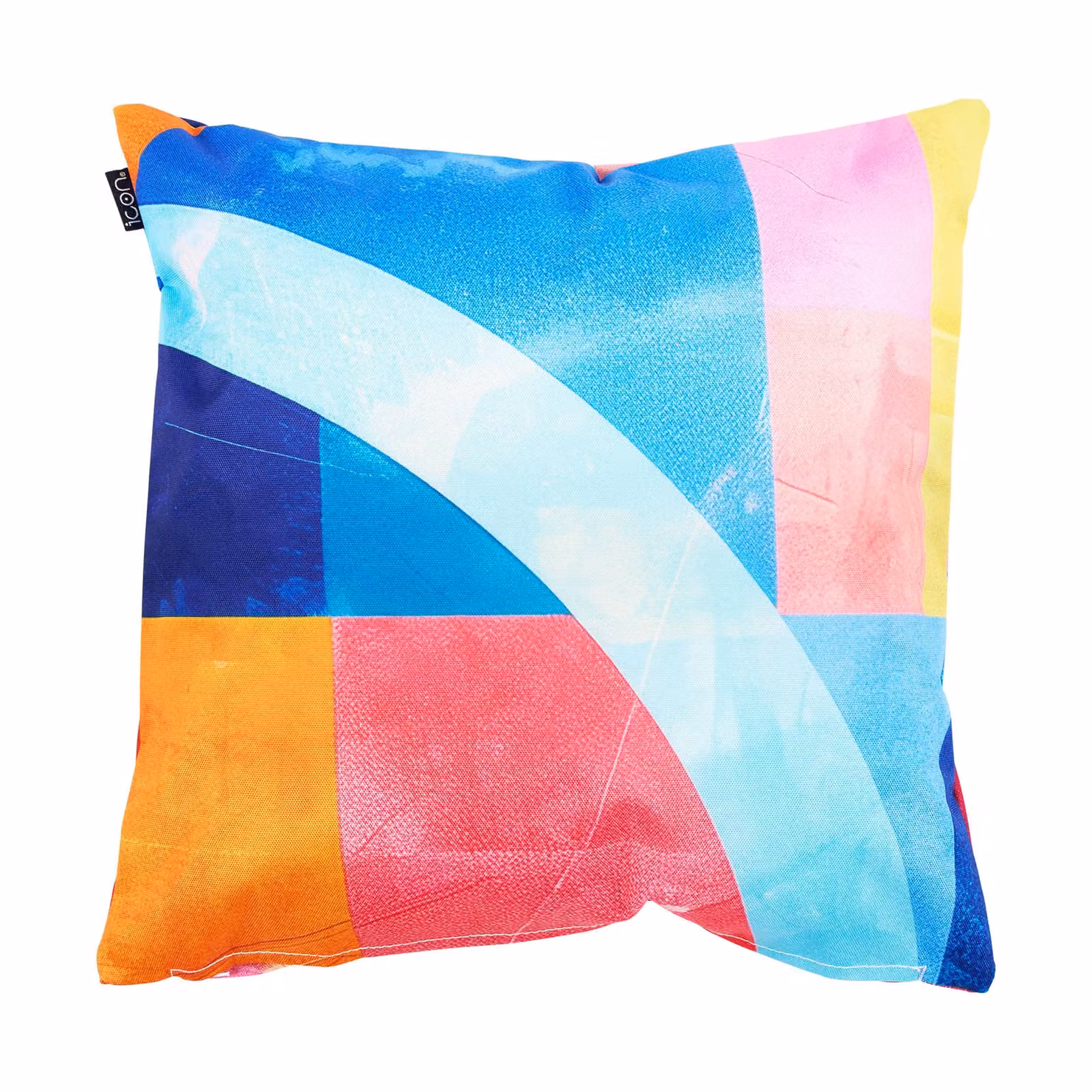 icon Abstract Waterproof Indoor and Outdoor Cushion in Yellow and Blue, W/D/H: 43 x 43 x 43 cm – 2