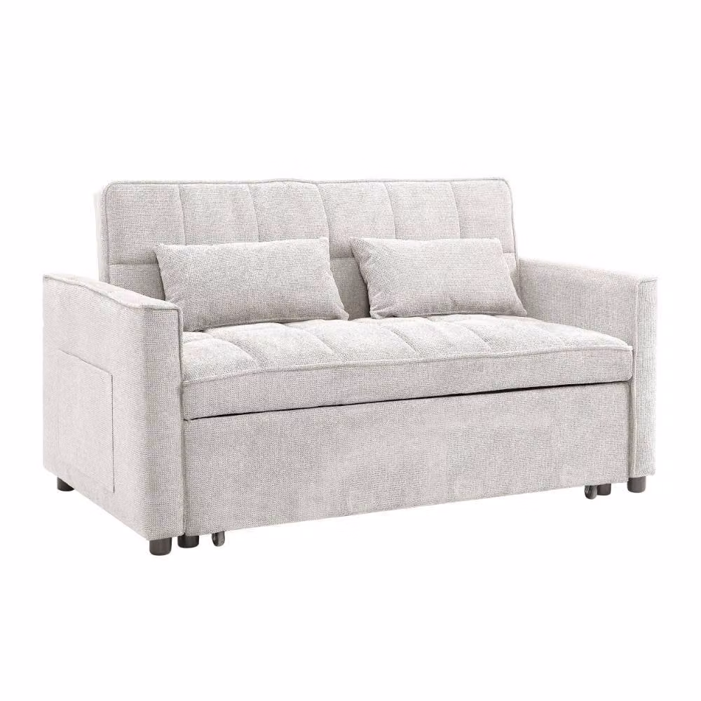 Home Detail Harry Pull-Out Sofa Bed in Grey Fabric – 3