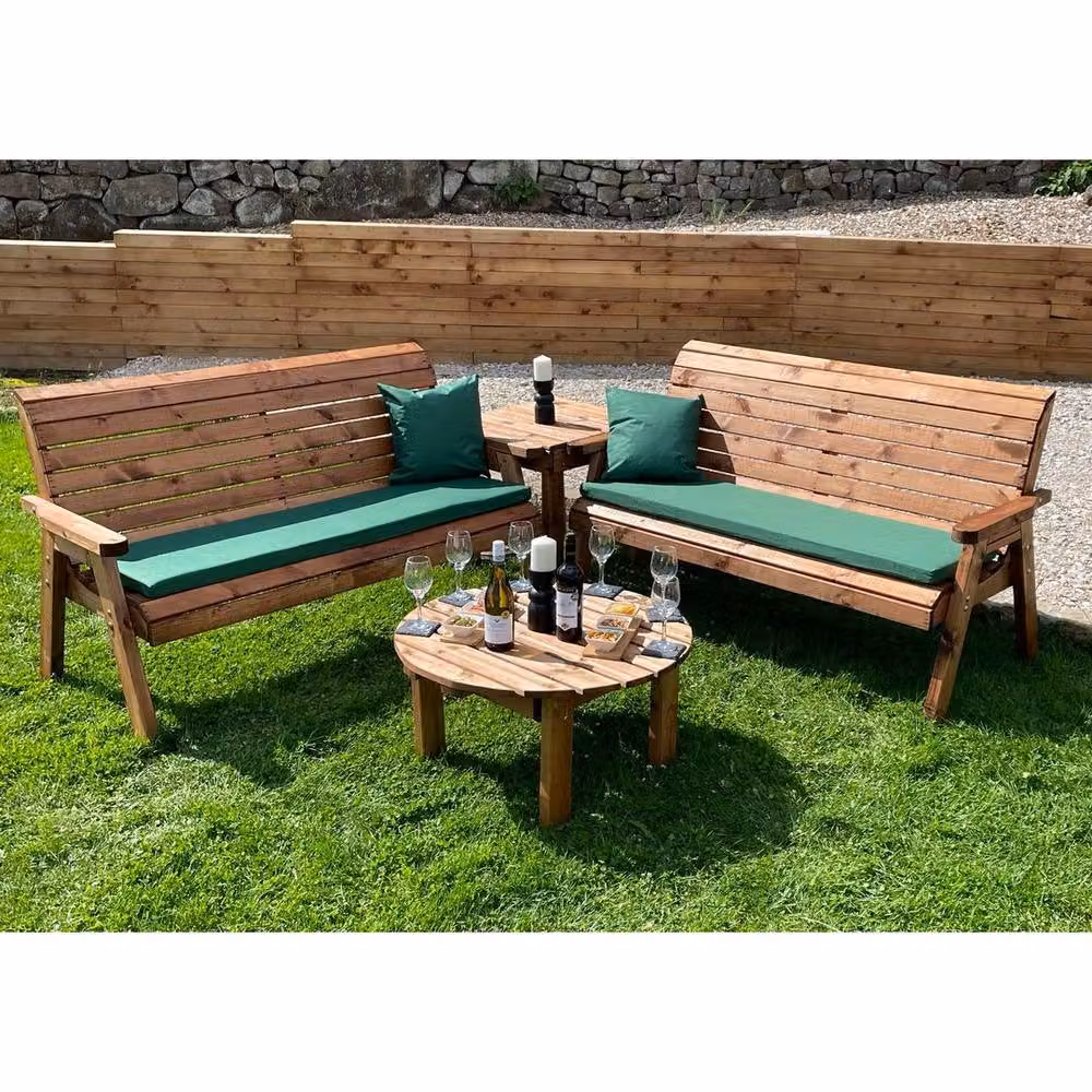 Charles Taylor Balmoral Six Seater Corner Garden Furniture Set in Brown – 2