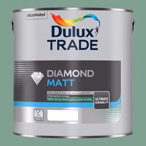Dulux Trade Diamond Matt Village Maze Multicolour Green Water Based Paint 2.5l