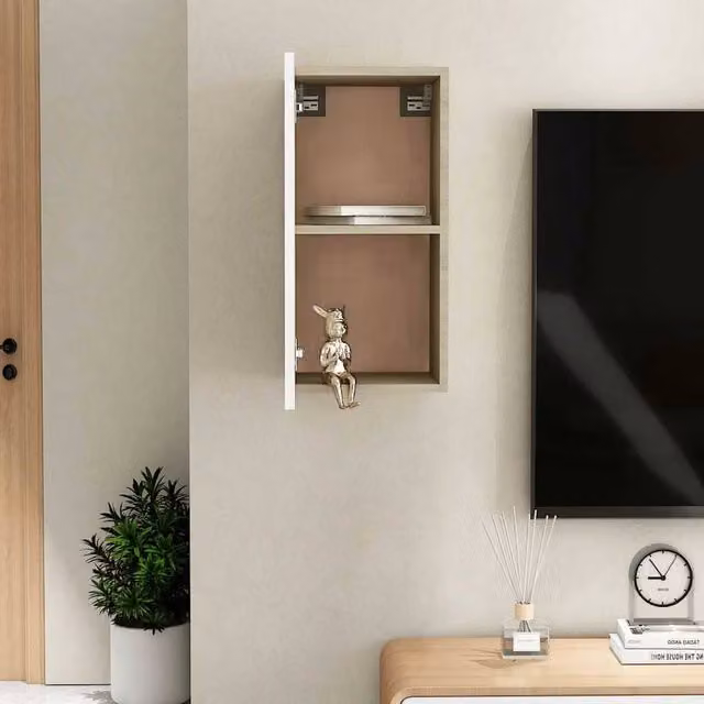 Berkfield Home TV Cabinet in White and Sonoma Oak, W/D/H: 60 x 30.5 x 30 cm