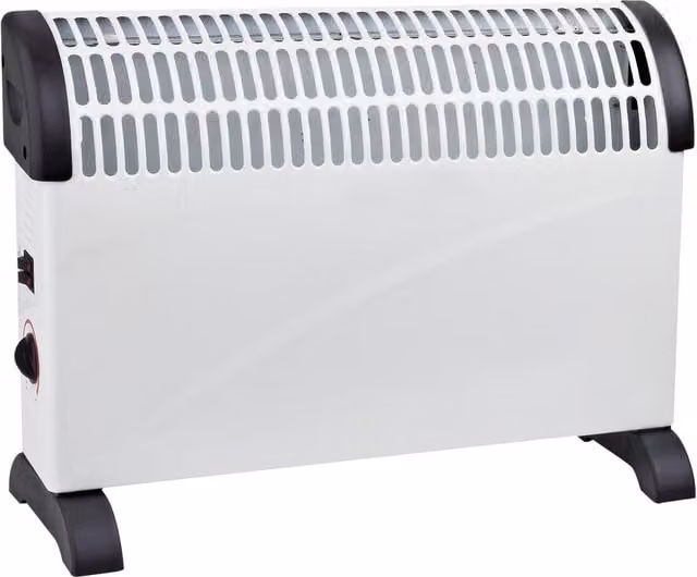 mysmartbuy 2kW Freestanding Convector Heater in White with Adjustable Thermostat and Overheat Protection
