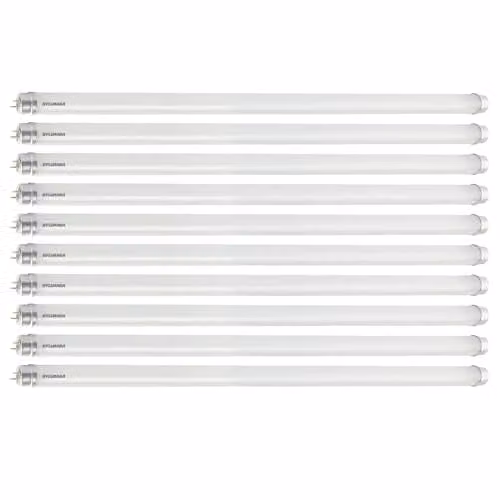 SYLVANIA Toledo NEOS T8 G13 LED Tube Light, 2ft, 900 Lumens, Cool White 4000K, Pack of 10