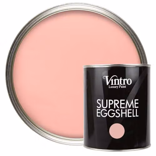 Vintro Dancing Salmon Pink Eggshell Paint for Walls, Wood and Trim, 1 Litre