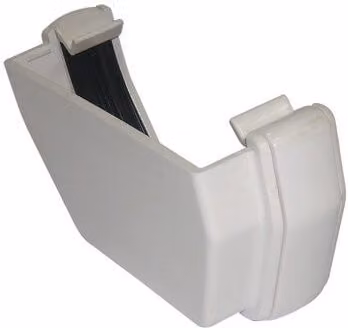 FloPlast Square Gutter External Stopend, 114mm, White