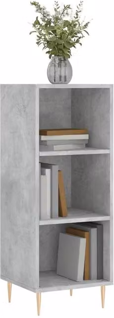 Berkfield Home Sideboard in Concrete Grey, W/D/H: 34.5 x 32.5 x 90 cm – 1